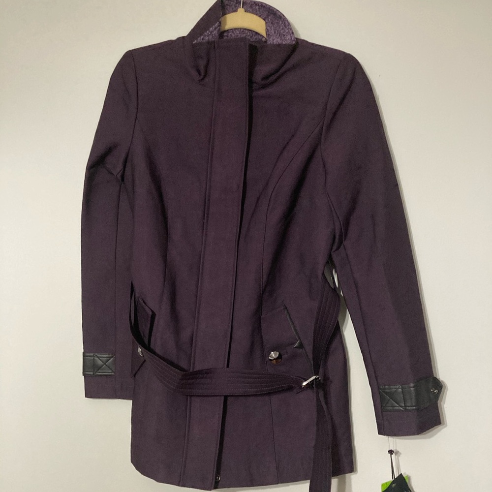 Sam Edelman Women SB Trench Eggplant Outwear XS